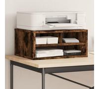 smnyxs Support d'imprimante chêne fumé 49x40x22,5 cm Bois d'ingénierie | Espace de rangement inférieur, dossiers et papier, surface lisse, résistance à l'humidité, usage cuisine