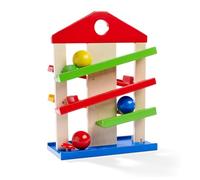 Smoby - 100002025 - Jeu Bois - Maison en Bois - Roule Boule - + 3 Boules Incluses Naturel/Multicolore