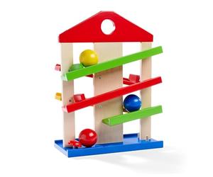 Smoby - 100002025 - Jeu Bois - Maison en Bois - Roule Boule - + 3 Boules Incluses Naturel/Multicolore