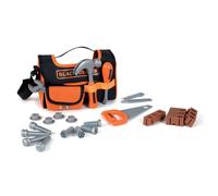 Smoby 3032163601425, Kit de bricolage pour enfants, tournevis, scie, marteau, vis, garçon, enfants, noir, gris, jaune, plastique