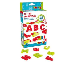 Smoby - 48 Lettres Magnétiques - pour Tableau ou Bureau - 2 Couleurs - Rouge et Vert - 430100