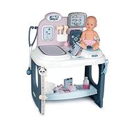 Smoby - Baby Care - Centre de Soins - pour Poupons et Poupées - Tablette Electronique + 1 Poupon Fonction Pipi Inclus - 28 Accessoires Docteur - 240300