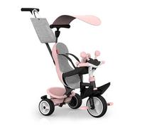 Smoby - Tricycle Baby Driver Rose - Evolutif 3 en 1 - Poignée Parentale Réglable - Frein de Parking, Repose-Pied, Pare-Soleil Anti-UV - A Partir de 10 Mois Jusqu'à 3 Ans - Fabrication Espagnole