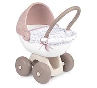 Smoby - Baby Nurse - Landau Câlin - pour Poupons et Poupées Jusqu'à 42 cms - Roues Silencieuses - Bac de Rangement - Tissu Lavable - A Partir de 18 Mois - Fabrication Française