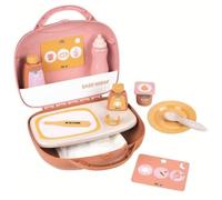 Smoby - Baby Nurse - Vanity - Mini Valise - Prendre Soin de Son Bébé - 13 Accessoires - Assiette, Biberon, Flacon de Crème, Pot de Yaourt Et Autres - A Partir de 3 Ans - Fabrication Française