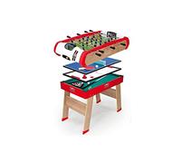 Smoby - Babyfoot Powerplay 4 en 1 - Ping Pong + Hockey et Billard - Structure Bois - Accessoires Inclus - 640001
