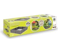 SMOBY Bac Square Garden 2 en 1 : bac a sable et carré potager - 76x76cm - Bâche de fond fournie
