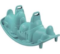 Smoby - Bascule Chiens - Jeu de Plein Air Enfant - Dès 18 Mois - Assise Ergonomique - Sièges avec Poignée - Bleu - 830104
