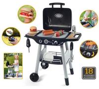 Smoby - BBQ Grill - Barbecue pour enfant - 18 accessoires - Fonctions flammes rétractables et boutons sonores - Fabriqué en France