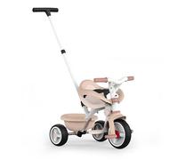 Smoby - Tricycle Be Move Confort Rose - Evolutif 3 en 1 - Ceinture et Arceau de Sécurité - Poignée Parentale Réglable sur 3 Niveaux - A Partir de 10 Mois Jusqu'à 3 Ans - Fabrication Espagnole