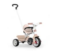 Smoby - Tricycle Be Move Rose - Evolutif 2 en 1 - Ceinture de Sécurité, Poignée Parentale Réglable sur 3 Niveaux - A Partir de 15 Mois Jusqu'à 4 Ans - Fabrication Espagnole