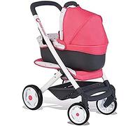 Smoby - Bébé Confort - Poussette + Landau 3 en 1 - pour Poupons et Poupées - Roues Silencieuses et Multidirectionnelles - Panier de Rangement - 253199