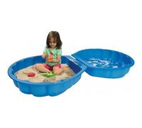 Smoby Big 7711-001 - Bac à Sable en Forme de Coquille et bac à Sable (89 x 88 x 23 cm), Couleur Bleue