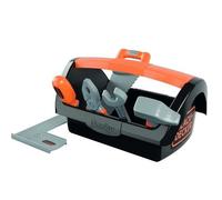 Smoby - Black+Decker - Boite à Outils + 6 Outils - Tournevis, scie, Marteau, clé Plate, équerre, Pince Inclus - A Partir de 3 Ans - Fabrication Française