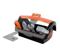 Smoby - Black+Decker - Boite à Outils + 6 Outils - Tournevis, scie, Marteau, clé Plate, équerre, Pince Inclus - A Partir de 3 Ans - Fabrication Française