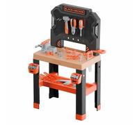 Smoby Établi Bricolo Black+Decker – 78 accessoires, 7 outils, rangement, matière recyclée, 3 ans