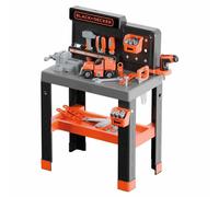Smoby - Black+Decker - Etabli Bricolo Pro - Jouet d'Imitation - 75 Accessoires - 7 Outils - Construction de Véhicule - Zones de Rangement - Matière Recyclée - A Partir de 3 Ans - Fabrication Française