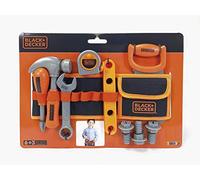 Smoby - BLACK+DECKER - Ceinture Outils - Sangle Réglable - Jouet Bricolage Enfant - 14 Accessoires - 360192