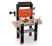 Smoby - Black+Decker - Etabli Bricolo Center - Jouet Bricolage Enfant - 92 Accessoires - 1 Perceuse + Voiture à Construire - Fabriqué en France - A Partir de 3 Ans