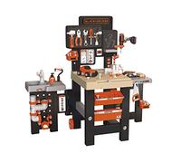 Smoby - Black+Decker - Mega Center - Jouet Etabli Bricolage - Mécanique, Plomberie, Peinture, Menuiserie - Nombreux Accessoires Inclus - A Partir de 3 Ans - Fabrication Française