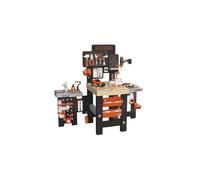 Smoby Black & Decker Mega Center, très Complet, Zone de mécanique, plomberie et menuiserie, 100 Accessoires, Pliable (7600360726)
