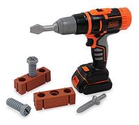 Smoby - Black+Decker - Perceuse Visseuse Mécanique - Jouet Bricolage Enfant - 2 Embouts + 4 Accessoires - 360194