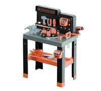 Smoby - Black+Decker - Etabli Bricolo Pro - Jouet d'Imitation - 75 Accessoires - 7 Outils - Construction de Véhicule - Zones de Rangement - Matière Recyclée - A Partir de 3 Ans - Fabrication Française