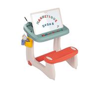 Smoby - Bureau Petit Ecolier - Bureau pour enfants - Magnétique Blanc double face + Tableau - 80 accessoires inclus - 72 lettres et chiffres magnétiques - à partir de 3 ans - Fabriqué en France