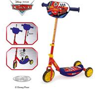 Smoby - Cars - Patinette 3 roues silencieuses - Strucure métale - Trottinette enfant avec guidon réglable