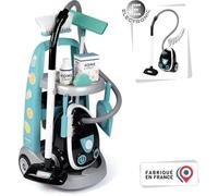 Smoby - Chariot De Ménage + Aspirateur Électronique Avec Bruit D'aspiration - 9 Accessoires - Piles Incluses - Des 3 Ans