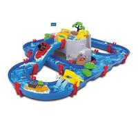 Smoby - Circuit de jeu d'eau AquaPlay - Mountain Lake - 2 bâteaux + 3 figurines animaux - Fabriqué en Allemagne - Dés 3ans