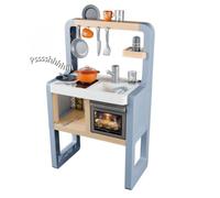Smoby - Cuisine Romarin - Elégance et Fonctionnalité - Plaque de Cuisson, Evier, Four, Crédence, Etc. - 19 Accessoires Inclus - A Partir de 3 Ans - Matière Recyclée - Fabrication Française