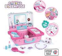 Smoby - Gabby et la Maison Magique - Valise beauté facile a transporter - 13 accessoires inclus : coiffure, onglerie, maquillage -
