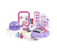 Smoby - Glam Me Up 3 en 1 Glow Station - Studio Beauté Enfant - Manucure, Maquillage et Tatouages - Plus de 20 Accessoires - Dès 6 Ans