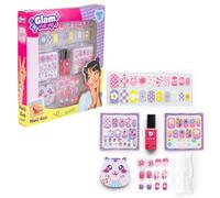 Smoby - Glam Nail Set - Kit Manucure Enfant - Vernis Peel-Off, Faux Ongles, Stickers et Lime - Dès 6 Ans