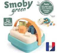 Smoby Green Jeu d'encastrement de formesCorbeille en plastique