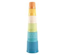 Smoby Green - Magic Tower - Hauteur 40cm - 6 Gobelets - Motricité - Reconnaissance des Formes - Plastique d'origine Végétale - A Partir de 12 Mois - Fabrication Française