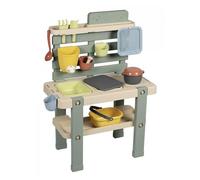 Smoby Cuisine d'extérieur Mud Kitchen – 15 accessoires, Anti-UV, matière recyclée, dès 3 ans