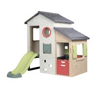 Smoby Life - Maison Aventure - avec Toboggan - 3 Murs d'escalade - Trappe Secrète - Compatible Accessoires Smoby - Anti-UV - Dès 2 Ans - Fabriquée en France