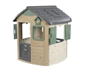Smoby Life - Maison Jura Lodge - Cabane de Jardin Enfant - Personnalisable avec Accessoires Smoby - Plastique Recyclé - 810503