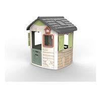 SMOBY Life - Maison Jura Lodge - Portillons à l'avant et à l'arrière - Mangeoire à oiseaux - Anti-UV - Matière Recyclée - Dès 2 ans