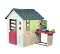 Smoby Life - Maison Nature + Atelier de Bricolage - Nombreux Accessoires - Marteau, Tournevis, Véhicule à Construire, Etc. - Matière Recyclée - A Partir de 2 Ans - Fabrication Française