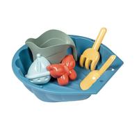 Smoby Life - Mini Bac à Sable Garni - en Forme de Coquillage - Pelle, Rateau, Moule à Sable, Arrosoir - Matière Recyclée - A Partir de 18 Mois - Fabrication Française