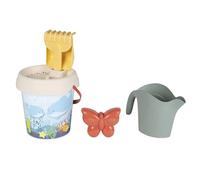 Smoby Life - Seau Garni - Doublette, Arrosoir, Moule à Sable, Tamis Inclus - Matière Recyclée - A Partir de 18 Mois - Fabrication Française