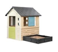 Smoby Life - Square - Maison de Jeu carrée (174 x 110 x 127 cm) avec 60% de Recyclage - avec bac à Sable - Maison de Jeu pour Enfants - avec Accessoires - À partir de 2 Ans