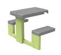 Smoby Life - Table de pique-nique - 2 bancs - Compatible avec de nombreux châteaux de sable - Matériau recy s 2 ans - Fabriqué en France