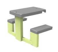 Smoby Life - Table Pique Nique - 2 Bancs - Compatible avec de Nombreuses Maisons - Matière Recy A Partir de 2 Ans - Fabrication Française