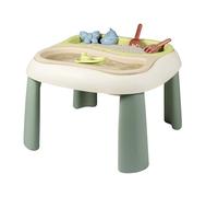 Smoby Life - Table Sable et Eau - 2 Bacs Amovibles, Pelle, Râteau, Bateau, Moules à Sable - Jouet pour Utilisation Extérieure - Matière Recyclée - A Partir de 18 Mois - Fabrication Française