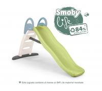 Smoby Life - Toboggan Funny - Glisse de 2m - Echelle avec Mains Courantes, Marches Antidérapantes - Traité Anti-UV - Matière Recyclée - A Partir de 2 Ans - Fabrication Française