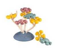 Smoby Little Petit Corail - Jouet d'Eveil - 8 Formes Rigolotes - Tortues, Poulpes, Fleurs - Construction et Emboitement - A Partir de 12 Mois - Fabrication Française